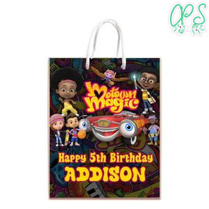 Motown Magic Gift Bag Label Template Printable Instant Download