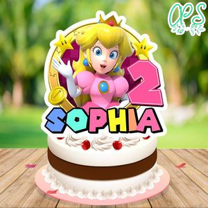 Princess Peach Cake Topper Template Printable Instant Download