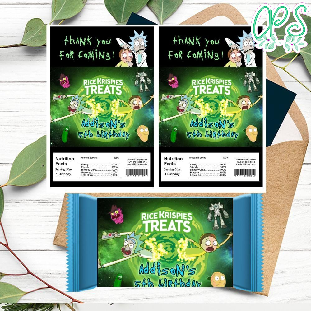 Rick and Morty Rice Krispies Treats Template Printable | CustomPartyShirts