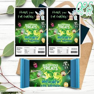 Rick and Morty Rice Krispies Treats Template Printable Instant Download