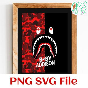 Bape Shark custom name Customer request PNG file template