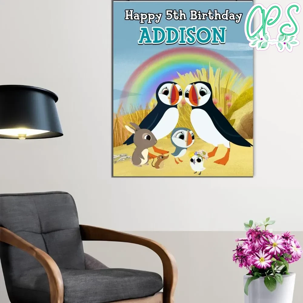 Puffin Rock Birthday Welcome Sign Digital File Printable DIY ...