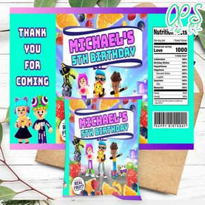 Pk-xd Birthday Party Fruit Snack Bag Digital File Printable Instant Download