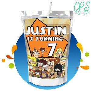 Loud house Capri Sun Birthday Labels Digital File Printable Instant Download