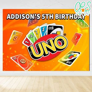 Uno Birthday Backdrop Digital File Template Instant Download