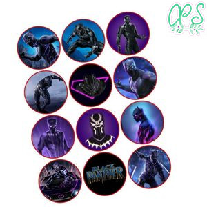 Black Panther Cupcake Toppers Template Printable Instant Download