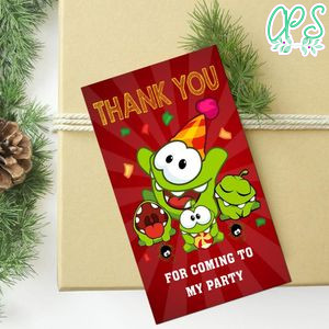 Om Nom Thank You Tag Customizable Template To Print At Home Instant Download