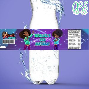 Karma's world Birthday Water Bottle Label Template to Print at Home Instant Download