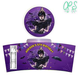 Wednesday Cotton Candy Label Template To Print At Home Instant Download