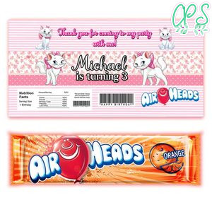 Marie Airhead Candy Wrapper Template Printable Instant Download
