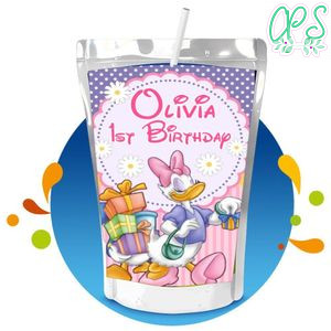 Daisy Duck Capri Sun Birthday Labels Digital File Printable Instant Download