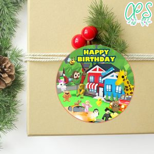 Adopt Me Circle Stkicer Template Customizable to Print at Home Instant Download