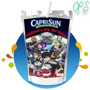 Yakitori Soldiers of Misfortune Capri Sun Birthday Labels Digital File Printable Instant Download