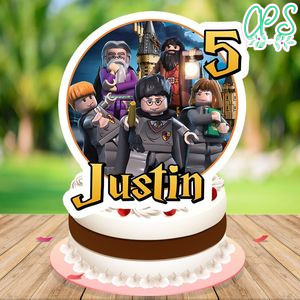 Lego Harry Potter Birthday Cake Topper Template Printable Instant Download
