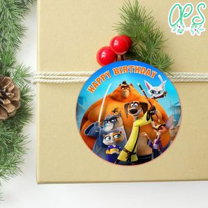 Paws Of Fury Circle Sticker Template Customizable to Print at Home Instant Download