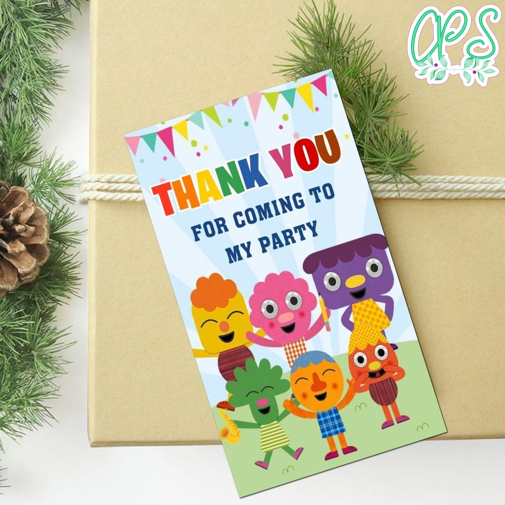 Noodle & Pals Thank You Tag Customizable Template To Print At Home Instant Download