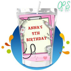 Nursing Capri Sun Birthday Labels Digital File Printable Instant Download