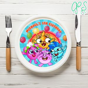 Baby Zoo Birthday Plate Template Customizable To Print At Home Instant Download