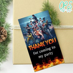 Free fire Thank you tag Customizable Template to Print at Home Instant Download