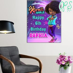 Karma's World Birthday Poster Digital File Printable Instant Download