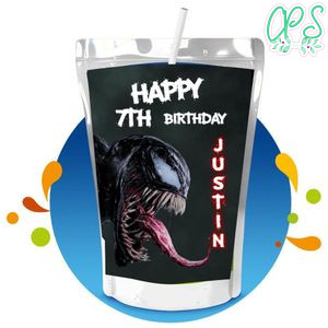 Venom Capri Sun Birthday Labels Digital File Printable Instant Download