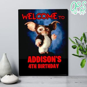 Gremlins Gizmo Birthday Welcome Sign Digital File Printable Instant Download