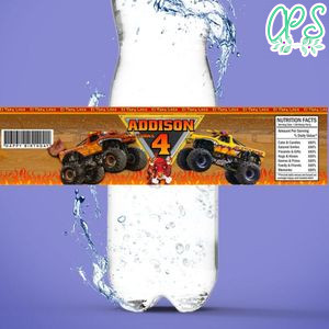 El Toro loco Birthday Water Bottle Label Template to Print at Home Instant Download