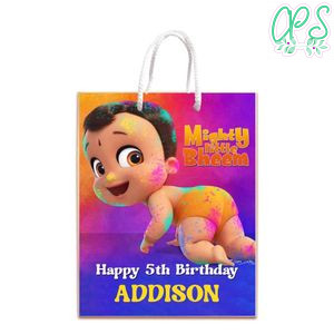 Mighty Little Bheem Gift Bag Label Template Printable Instant Download