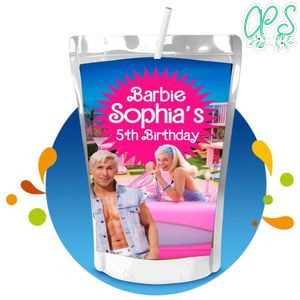 Barbie Movie Capri Sun Birthday Labels Digital File Printable Instant Download