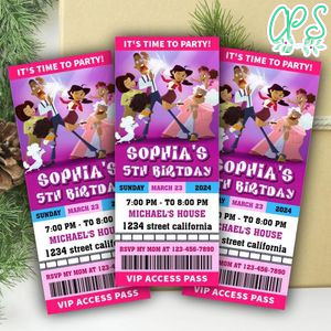 The Proud Family Ticket Invitation Customizable Template Instant Download