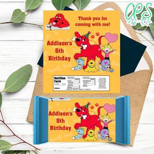 Clifford Candy Bar Label Customizable Template Instant Download