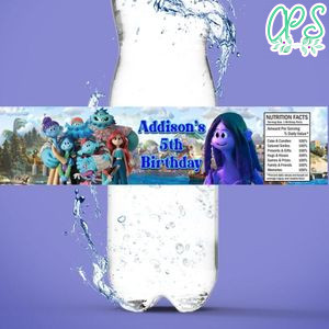 Teenage Kraken Birthday Water Bottle Label Template to Print at Home Instant Download