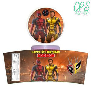 Deadpool & Wolverine Cotton Candy Label Template To Print At Home Instant Download