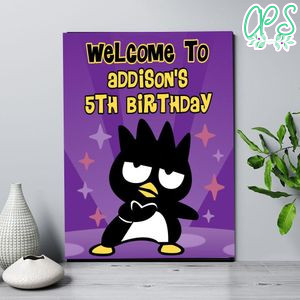 Badtz Maru Birthday Welcome Sign Digital File Printable Instant Download