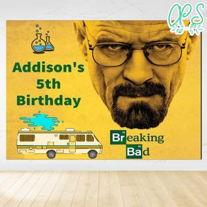 Breaking Bad Birthday Backdrop Digital File Template Instant Download