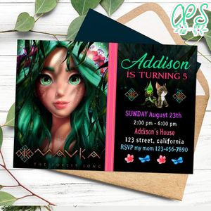 Mavka Forest Song Invitation Customizable Template to Print at Home Instant Download