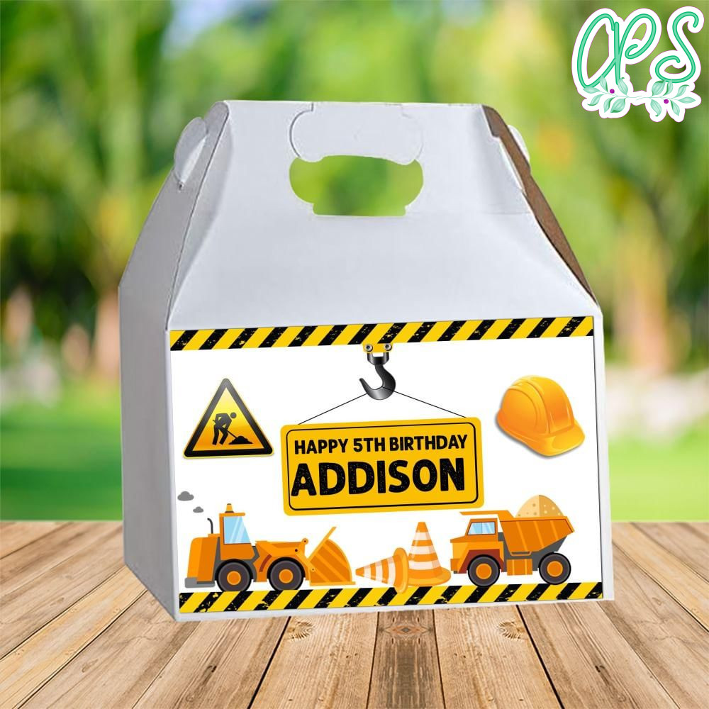 Construction Gable Box Digital File Printable DIY | CustomPartyShirts