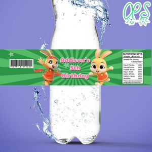 Jeni pinkfong Bottle Label Birthday Water Bottle Label Template to Print at Home Instant Download