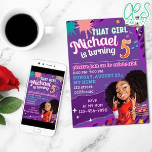 That Girl Lay Lay Birthday Mobile Invite Customizable Template Instant Download