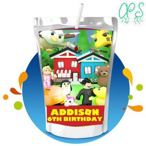 Adopt Me Capri Sun Birthday Labels Digital File Printable Instant Download