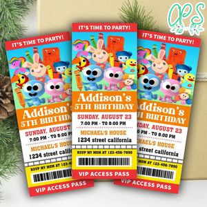 Baby First Tv Ticket Invitation Customizable Template Instant Download