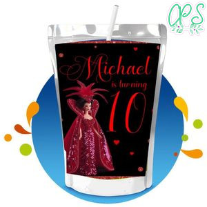 Barbie and queen of hearts Capri Sun Birthday Labels Digital File Printable Instant Download