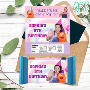 Ms. Rachel Candy Bar Label Customizable Template Instant Download