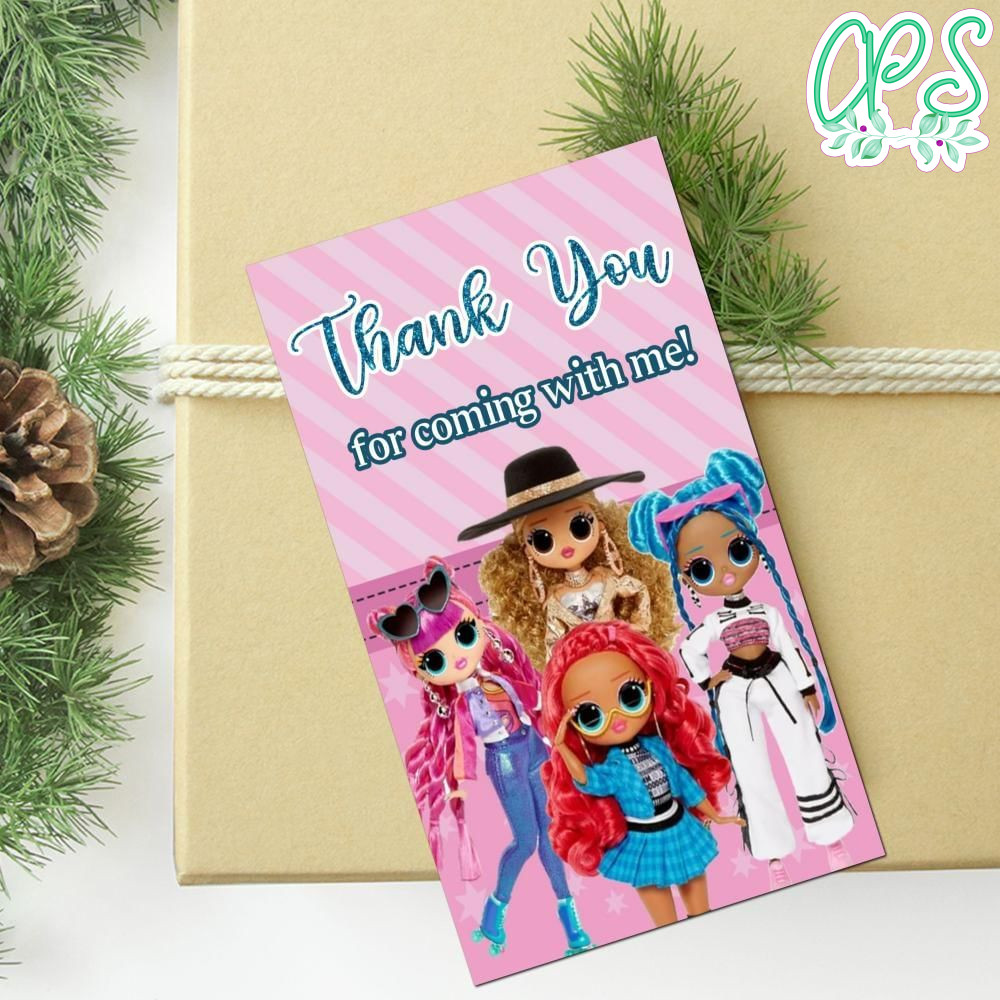Omg Surprise Thank You Tag Customizable Template To Print At Home Instant Download