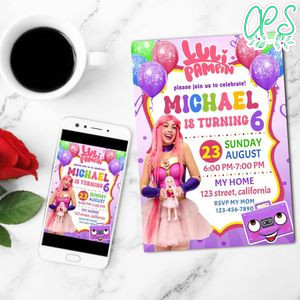 Luli pampin Birthday Flyer Customizable Template to Print at Home Instant Download