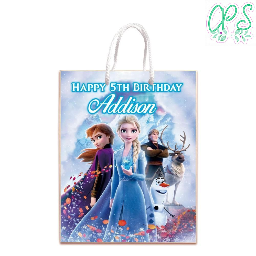Frozen Elsa Gift Bag Label Template Printable Instant Download