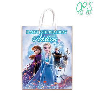 Frozen Elsa Gift Bag Label Template Printable Instant Download