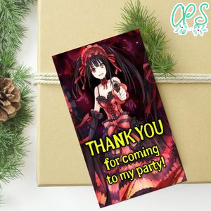 Kurumi Tokisaki Thank You Tag Customizable Template To Print At Home Instant Download
