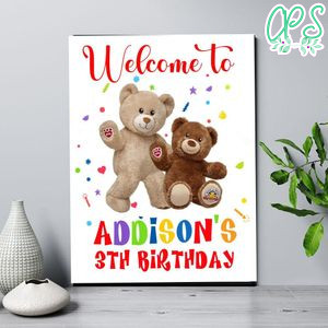Build A Bear Birthday Welcome Sign Digital File Printable Instant Download