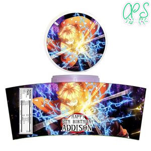 Zenitsu Cotton Candy Label Template To Print At Home Instant Download